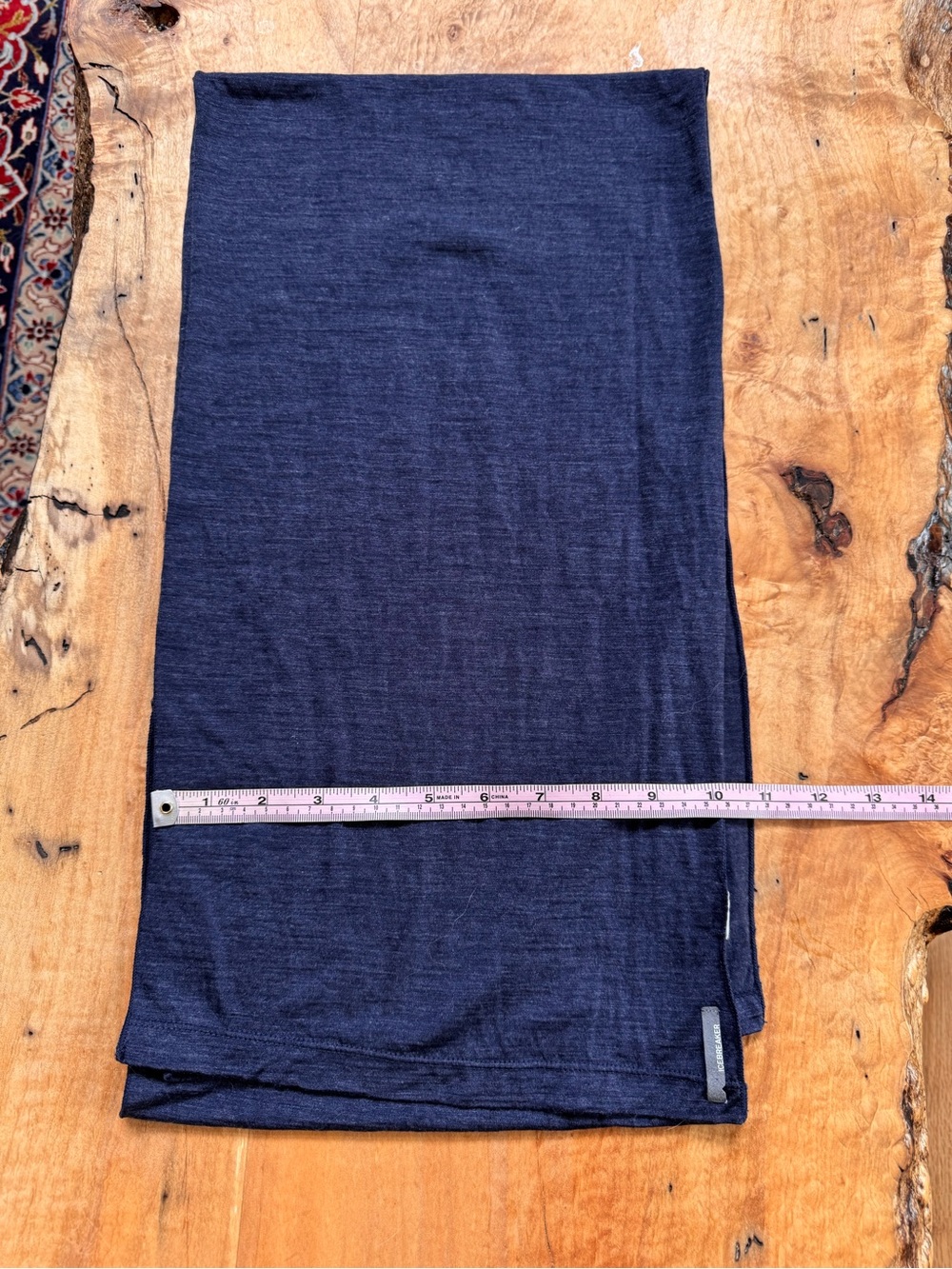 Icebreaker Navy Merino Wool Scarf Unisex New